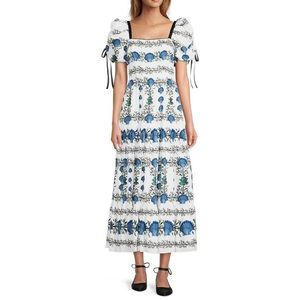 Antonio Melani x Jennifer Sumko Cecily A-Line Puffed Sleeve Maxi. Size 14